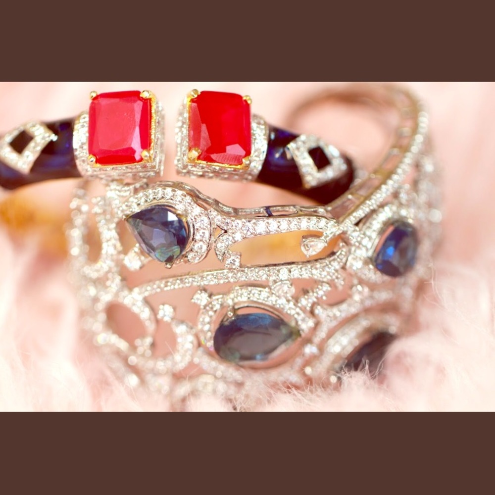 22K finish White Gold Couture Cuff n Bracelet!